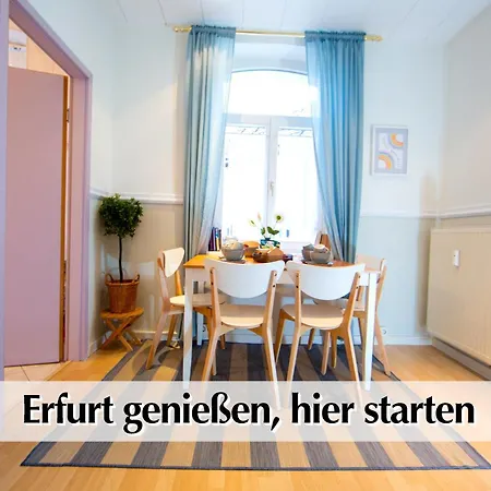 Apartment 12 Fewos Im Jugendstilhaus Mit Aufzug, Terrasse, Kingsize-bett, Smart-tv, Etc Erfurt