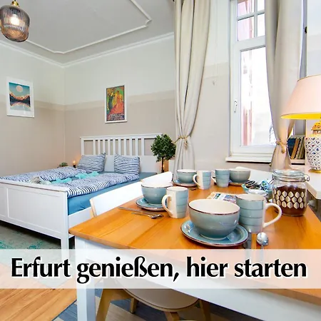 Διαμέρισμα 12 Fewos Im Jugendstilhaus Mit Aufzug, Grosser Terrasse, Kingsize-betten, 250mbts Wlan, 55 Zoll Smart-tv - Nur Ein Kurzer Spaziergang Durch Den Park Venedig Zur Kraemerbruecke - Gaststaette Im Haus