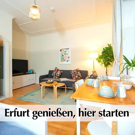 Διαμέρισμα 12 Fewos Im Jugendstilhaus Mit Aufzug, Grosser Terrasse, Kingsize-betten, 250mbts Wlan, 55 Zoll Smart-tv - Nur Ein Kurzer Spaziergang Durch Den Park Venedig Zur Kraemerbruecke - Gaststaette Im Haus *