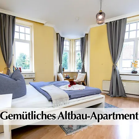 Lejlighed 12 Fewos Im Jugendstilhaus Mit Aufzug, Grosser Terrasse, Kingsize-betten, 250mbts Wlan, 55 Zoll Smart-tv - Nur Ein Kurzer Spaziergang Durch Den Park Venedig Zur Kraemerbruecke - Kostenlose Parkplaetze In Den Umliegenden Strassen - Gaststaette Im Haus Erfurt