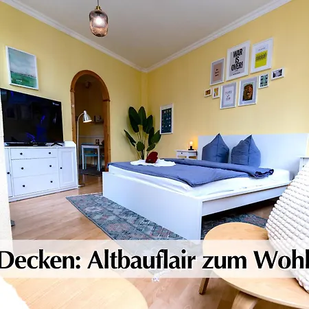 12 Fewos Im Jugendstilhaus Mit Aufzug, Grosser Terrasse, Kingsize-betten, 250mbts Wlan, 55 Zoll Smart-tv - Nur Ein Kurzer Spaziergang Durch Den Park Venedig Zur Kraemerbruecke - Gaststaette Im Haus