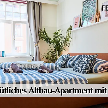 12 Fewos Im Jugendstilhaus Mit Aufzug, Grosser Terrasse, Kingsize-betten, 250mbts Wlan, 55 Zoll Smart-tv - Nur Ein Kurzer Spaziergang Durch Den Park Venedig Zur Kraemerbruecke - Gaststaette Im Haus * Ερφούρτη