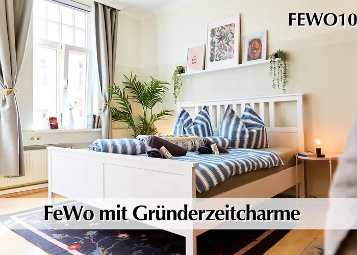 12 Fewos Im Jugendstilhaus Mit Aufzug, Grosser Terrasse, Kingsize-betten, 250mbts Wlan, 55 Zoll Smart-tv - Nur Ein Kurzer Spaziergang Durch Den Park Venedig Zur Kraemerbruecke - Gaststaette Im Haus ארפורט