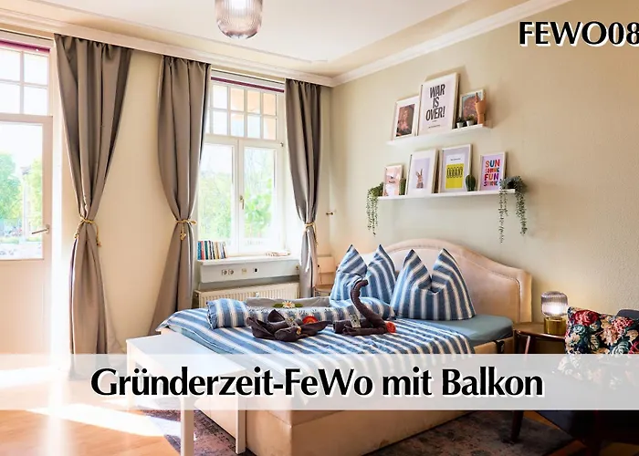 12 Fewos Im Jugendstilhaus Mit Aufzug, Grosser Terrasse, Kingsize-betten, 250mbts Wlan, 55 Zoll Smart-tv - Nur Ein Kurzer Spaziergang Durch Den Park Venedig Zur Kraemerbruecke - Gaststaette Im Haus